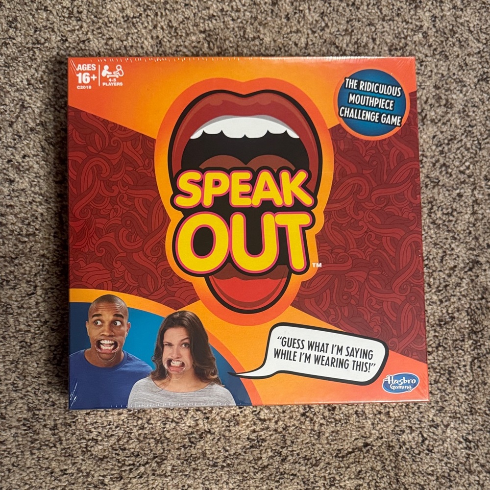 Hasbro Speak Out Game - Vibrant Red and Orange